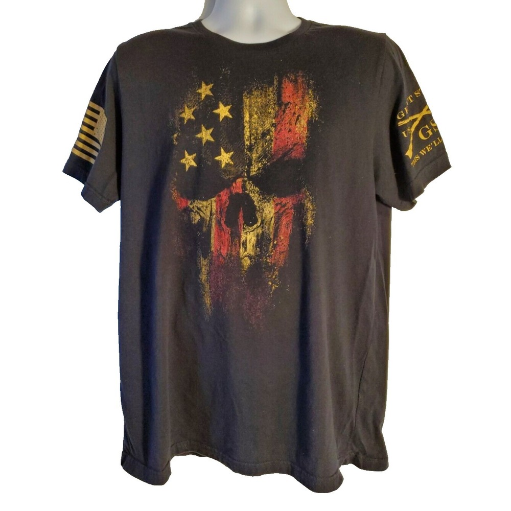 Grunt Style American Flag Skull T-Shirt XL (H-1)